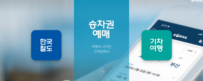 The Korail train booking app